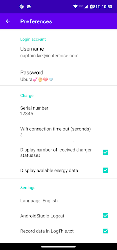 WandDeuze: talks to WallBox ekran görüntüsü