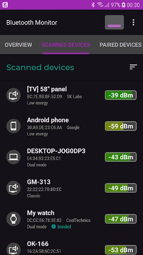 Bluetooth Monitor ekran görüntüsü