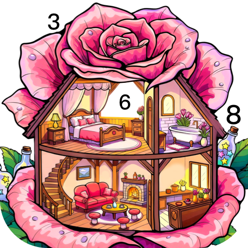 Serene Color: Color by Number