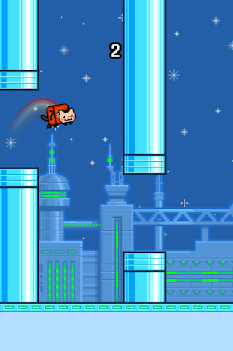 Flappy Nyan: flying cat wings ekran görüntüsü