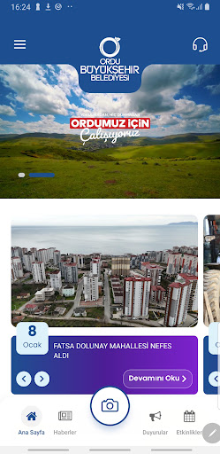 Ordu Büyükşehir Belediyesi ekran görüntüsü