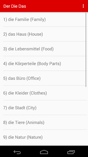 Alman Dilbilgisini Der Die Das ekran görüntüsü