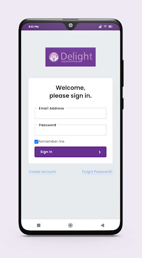 Delight Supported Living ekran görüntüsü