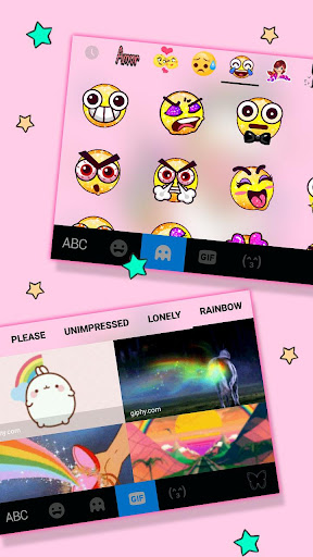 Pink Unicorn Donut Klavye Tema ekran görüntüsü