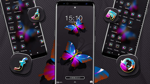Blue Pink Butterfly Theme ekran görüntüsü