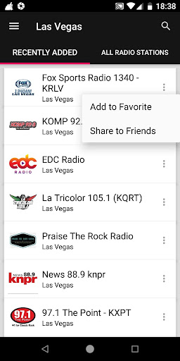 Las Vegas Radio Stations ekran görüntüsü