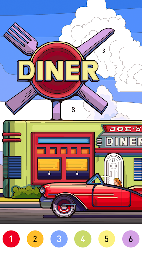 Nostalgia Color by number game ekran görüntüsü