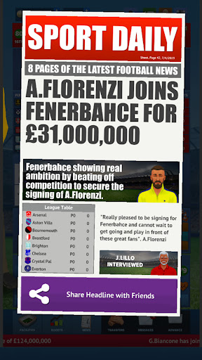 Football Club Management 2024 ekran görüntüsü