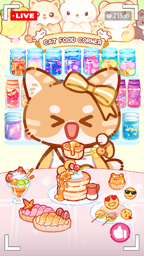 Kedi bubble tea & yemek oyunu ekran görüntüsü