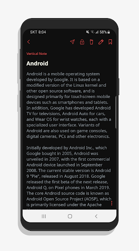 Vertical Note - Notepad, Notes ekran görüntüsü