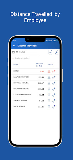 Employee Location tracking App ekran görüntüsü
