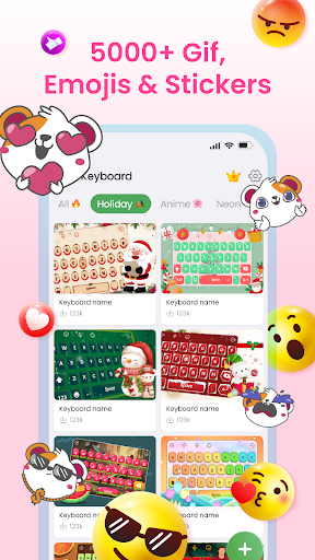 Keyboard Themes: Emoji & Fonts ekran görüntüsü