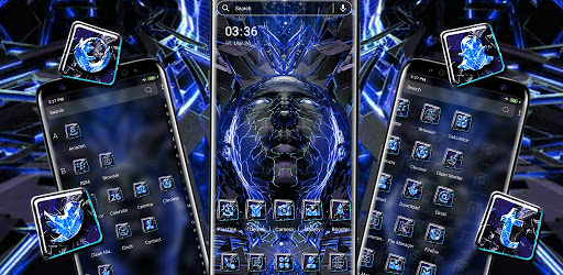 Abstract Blue Face Theme ekran görüntüsü