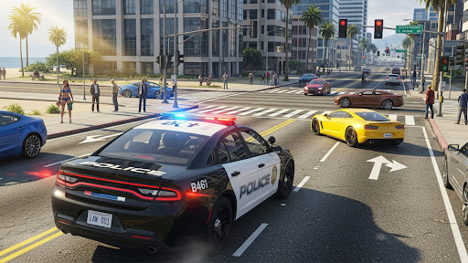 Police Thief Chase Car Games ekran görüntüsü