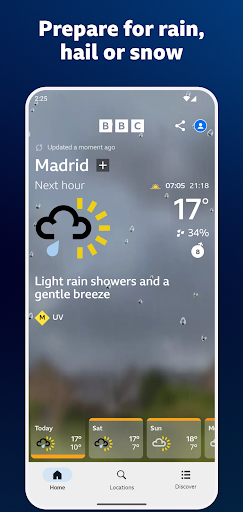 BBC Weather ekran görüntüsü