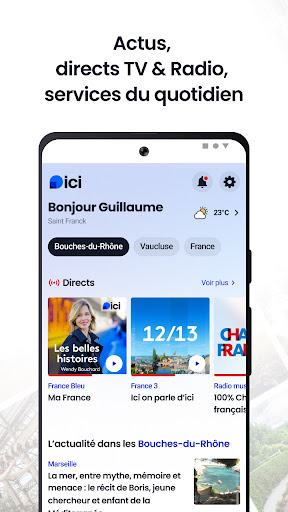 ici : actu locale, radio, TV ekran görüntüsü