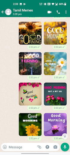 Good Morning Stickers ekran görüntüsü
