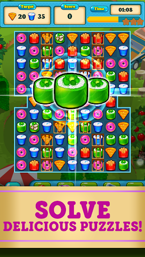 Fast Food Match 3 Game Offline ekran görüntüsü