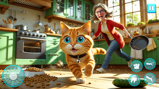 Angry Gran Vs Pet Cat Sim Game ekran görüntüsü