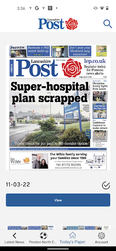 Lancashire Evening Post Paper ekran görüntüsü