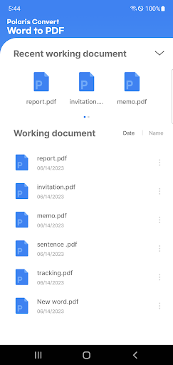 Polaris Convert Word to PDF ekran görüntüsü