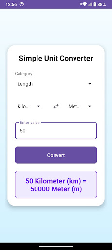 Simple Unit Converter ekran görüntüsü