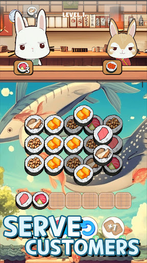 Triple Sushi Match-Tile puzzle ekran görüntüsü