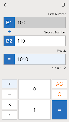 Binary Calculator ekran görüntüsü