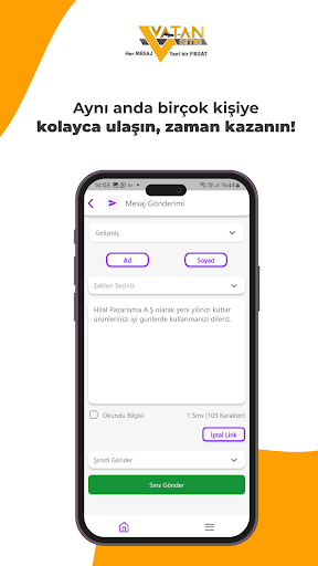 VatanSMS NET Toplu SMS Gönder ekran görüntüsü