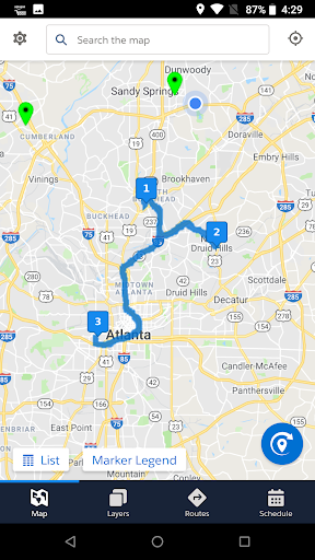 Salesforce Maps ekran görüntüsü