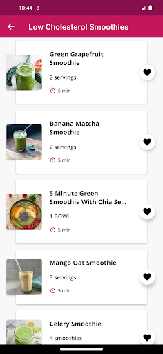 Low Cholesterol Diet Smoothies ekran görüntüsü