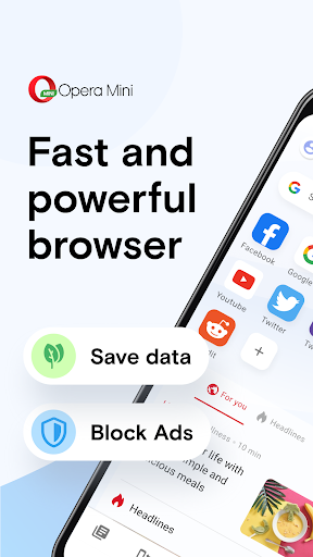 Opera Mini beta web tarayıcı ekran görüntüsü