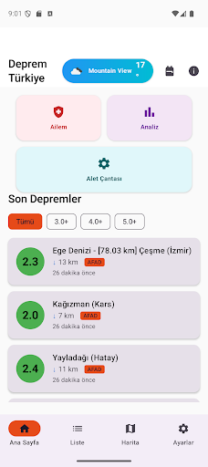Deprem TÜRKİYE ekran görüntüsü