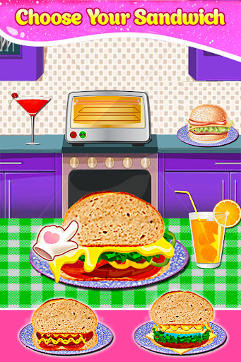 Sandwich Maker Game-Kids Lunch ekran görüntüsü