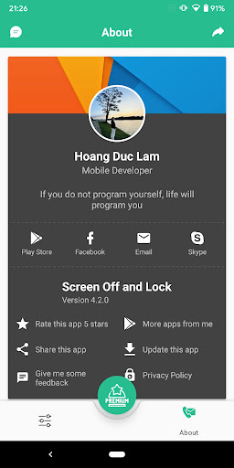Screen Off and Lock ekran görüntüsü