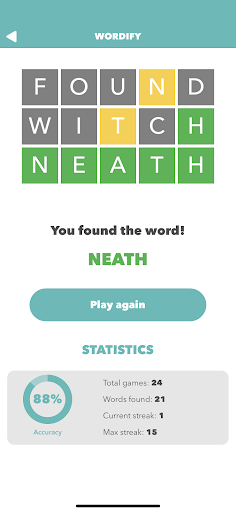 Wordify - Word Challenge ekran görüntüsü