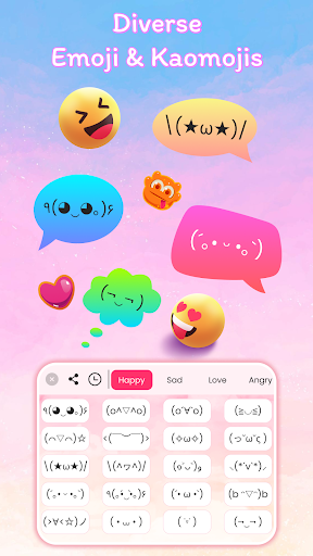 Font Keyboard Themes, Emoji ekran görüntüsü