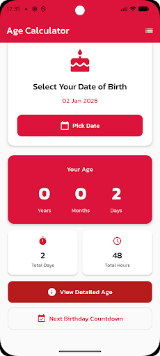 Age Calculator - Date Of Birth ekran görüntüsü