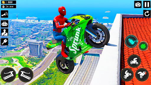 Superhero Bike Stunts 3D Race ekran görüntüsü