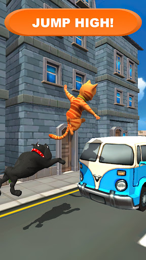 Cat Subway Run: Leo Cat vs Dog ekran görüntüsü