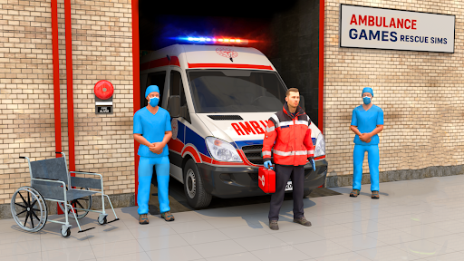 Ambulance Games Rescue Sims 3D ekran görüntüsü