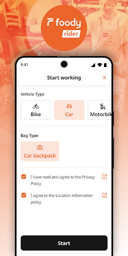 Foody Rider App ekran görüntüsü