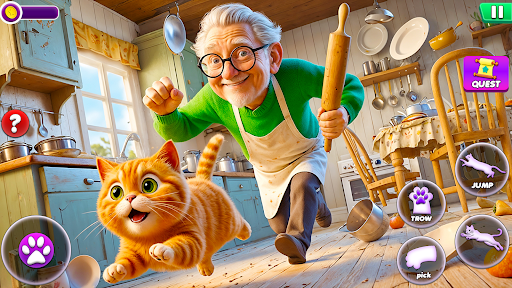 Bad Cat vs Angry Granny: Prank ekran görüntüsü