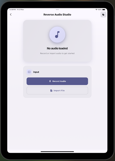 Reverse Audio Studio ekran görüntüsü