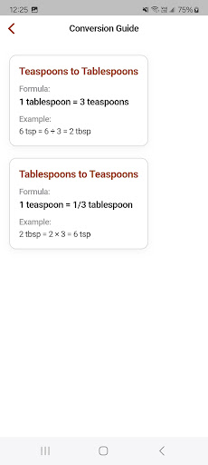 Teaspoons to Tablespoons ekran görüntüsü