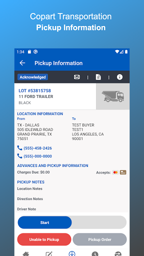 Copart Transportation ekran görüntüsü