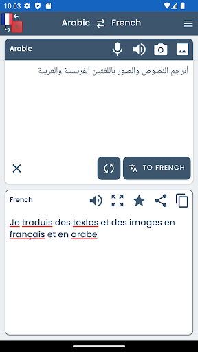 Arabic French Translator ekran görüntüsü