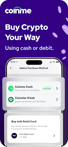 Coinme: Buy Bitcoin & Crypto ekran görüntüsü