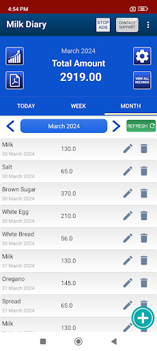 Milk Diary & Daily Grocery ekran görüntüsü