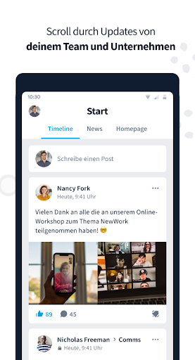 theo - Social Intranet ekran görüntüsü